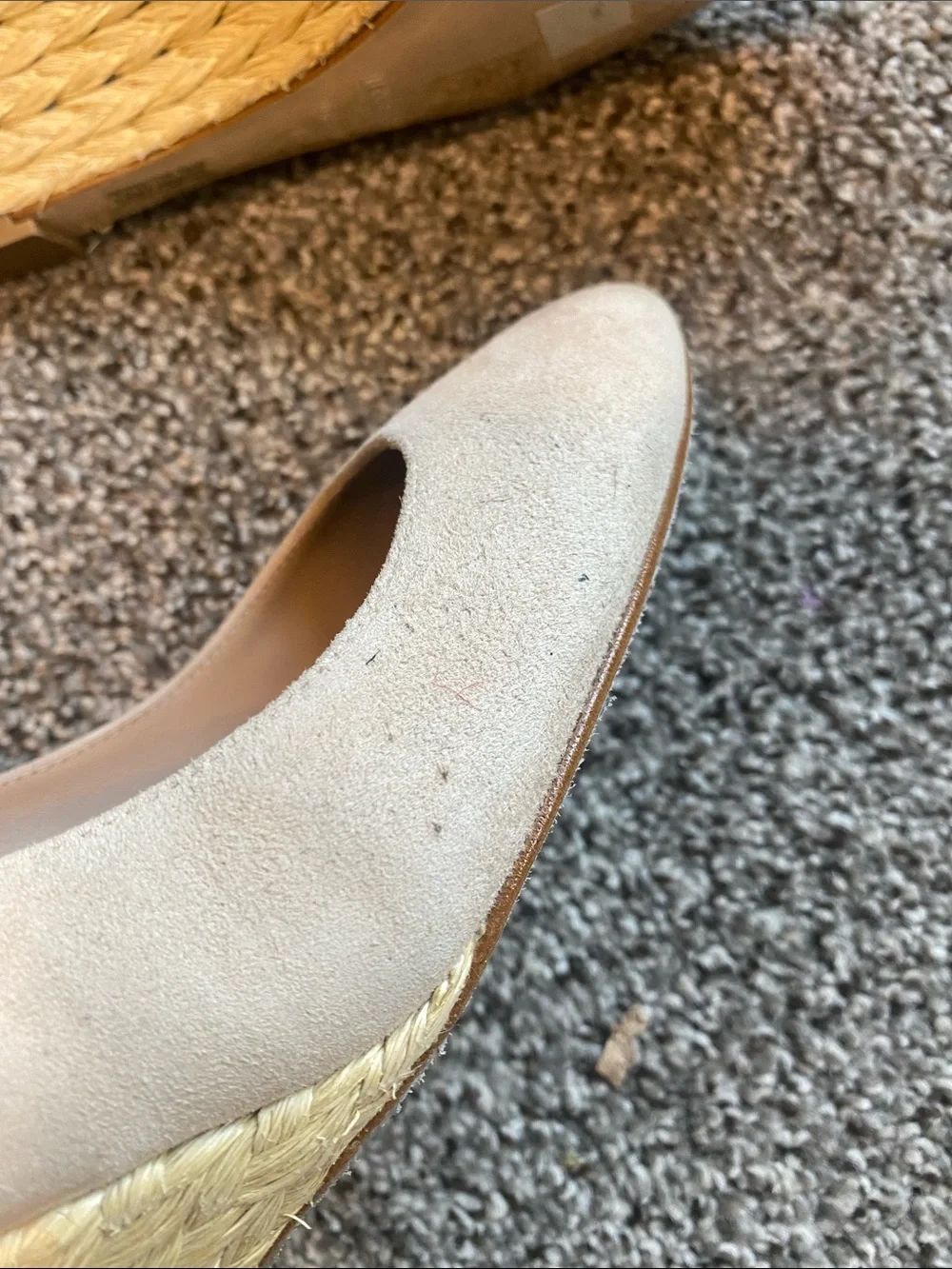 LK Bennett Cream Wedge Pumps with Subtle Metallic Heel